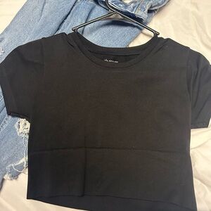 Aerie Black Crop Top